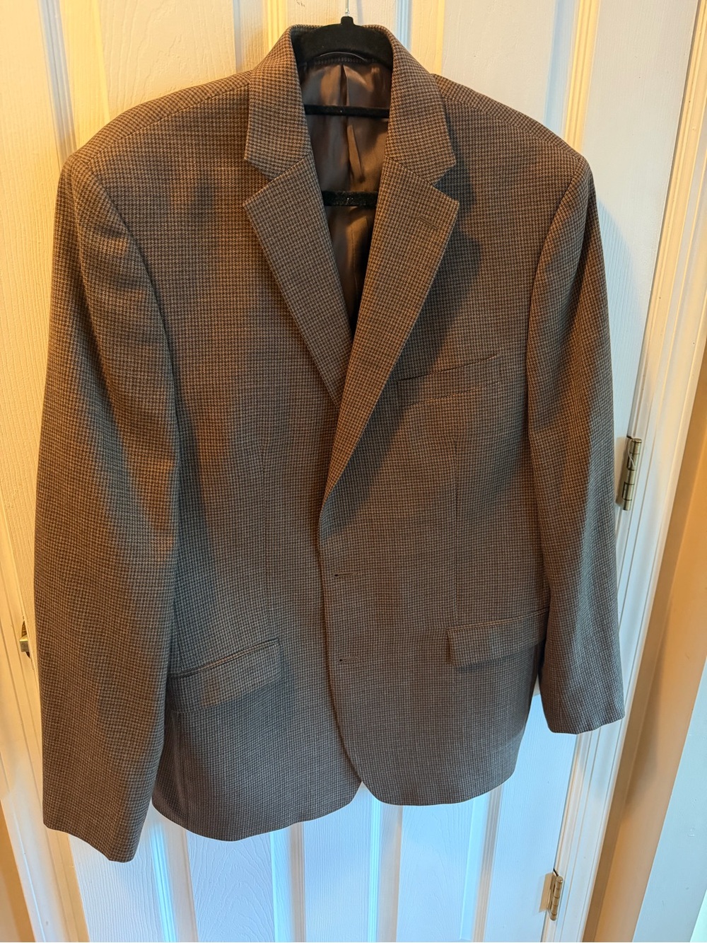 Ralph Lauren Men’s Brown Houndstooth Blazer - Classic Tailored Style
